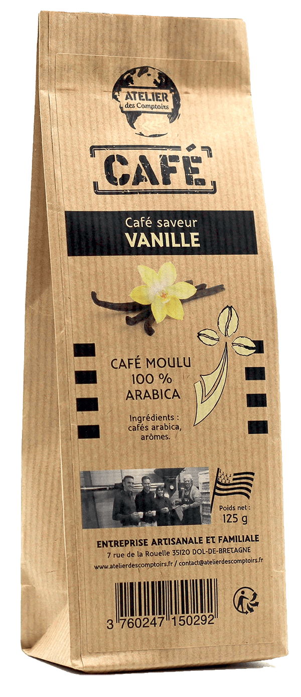 Café Aromatisé Vanille Moulu - Parfumé, Long en bouche